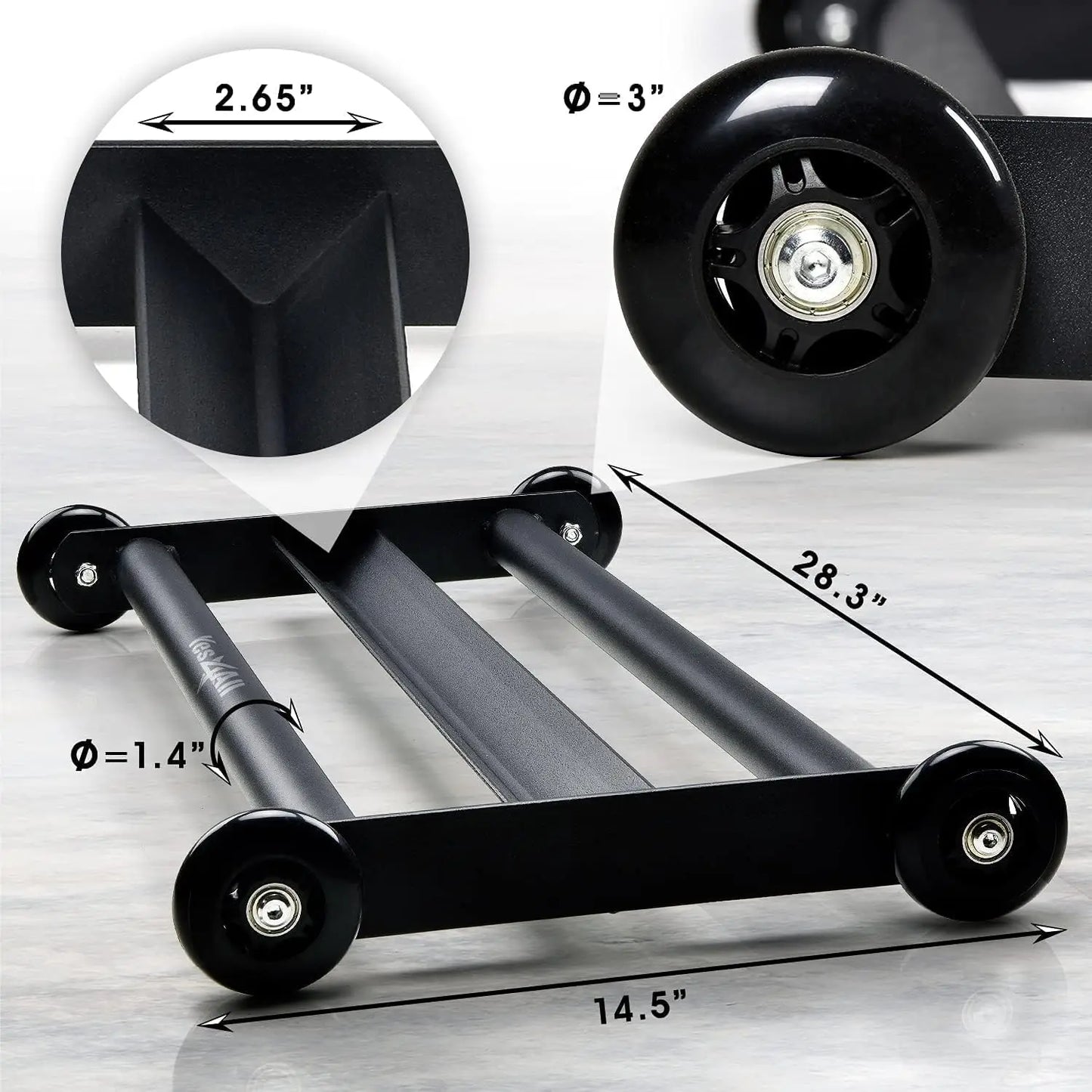 Glute Ham Glider With Urethane Wheels For Home Gym Workouts