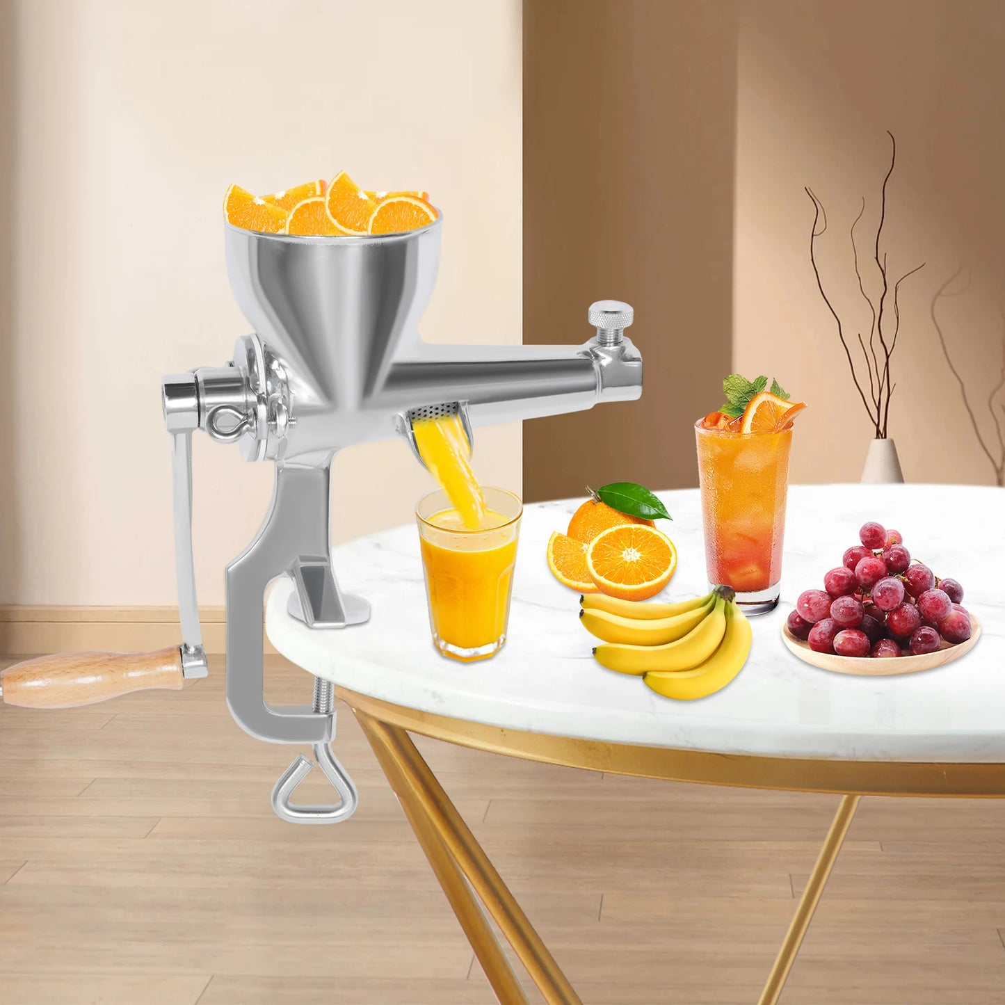 Bymaocar Manual Fruit And Vegetable Squeezer Press For Wheatgrass Juicing