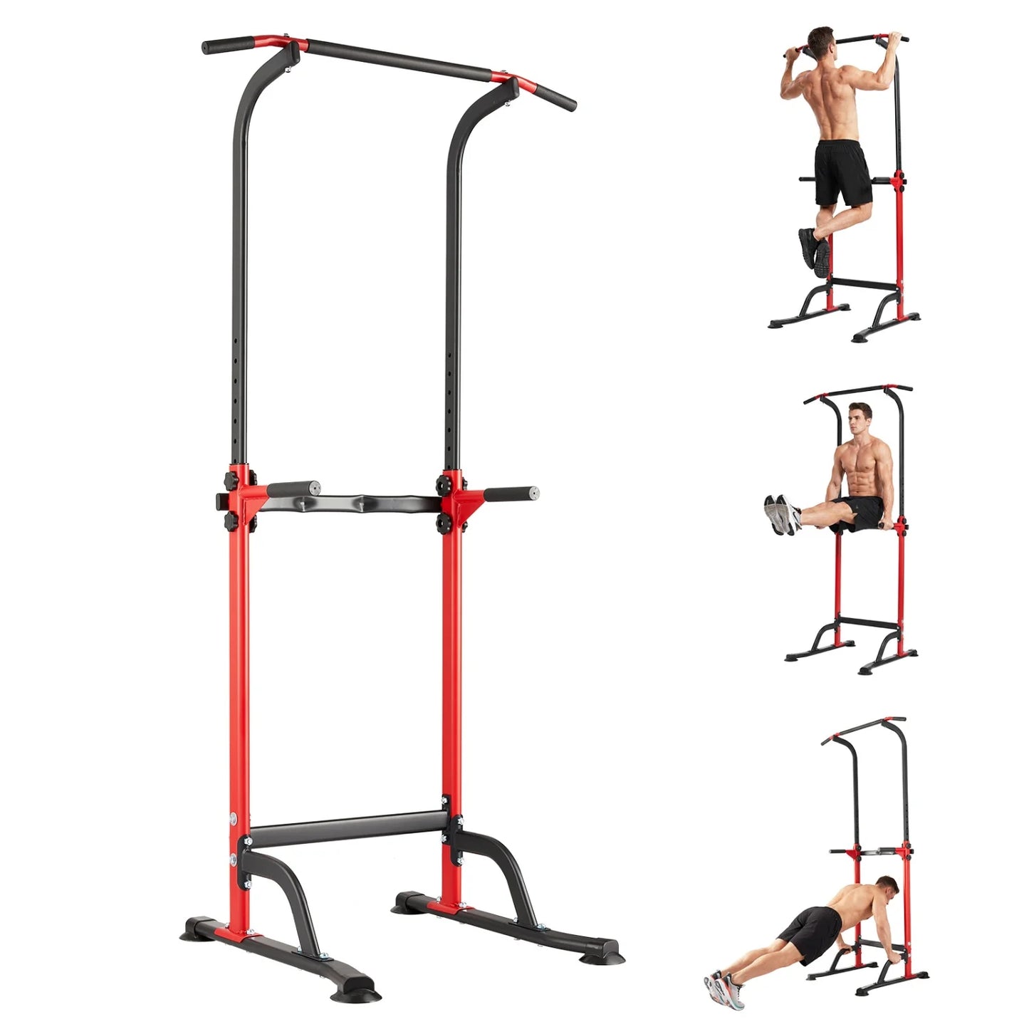 HiMISS Power Tower Adjustable Pull Up Dip Station Body Workout