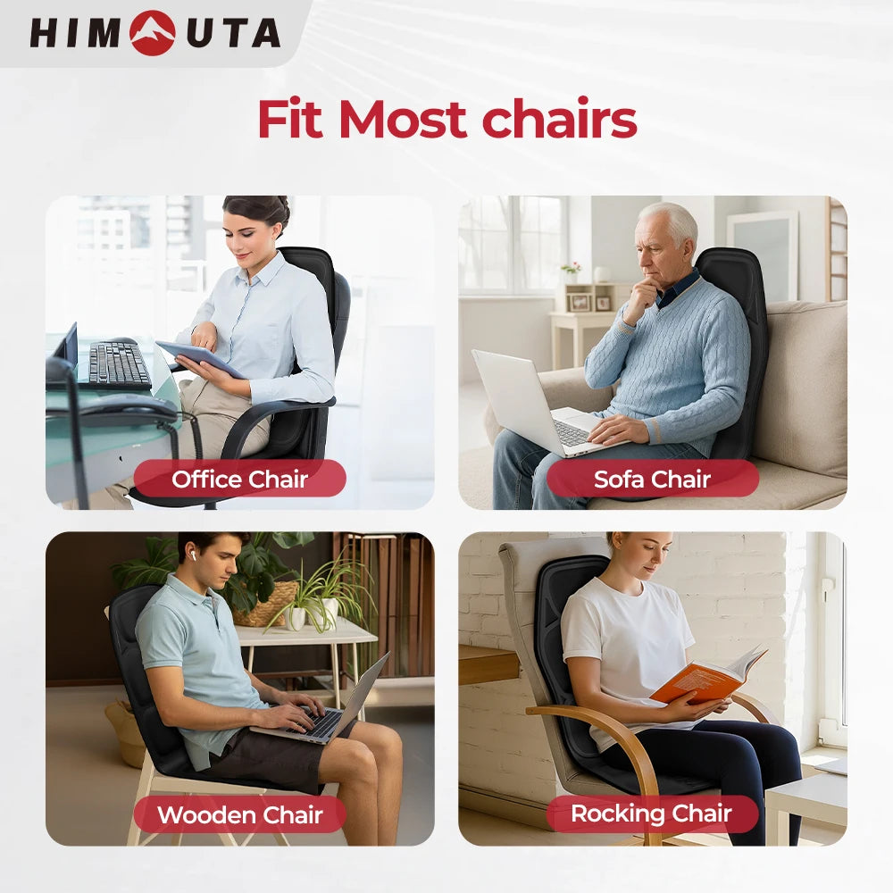 HIMOUTA Electric Back Massager Full Body Chair Cushion Heated