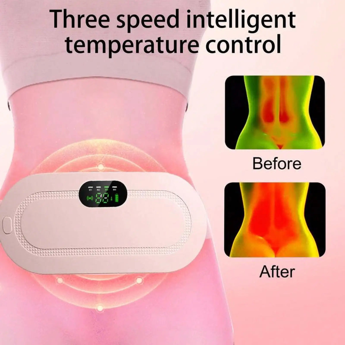 Menstrual Heating Pad Smart UterusWarmer Belt, Relief Waist Cramps VibratingAbdomina Wassager Uterus Warmer WaistMassager, Winter & New Year Gift, StockingFillers, Valentine's Day Gift