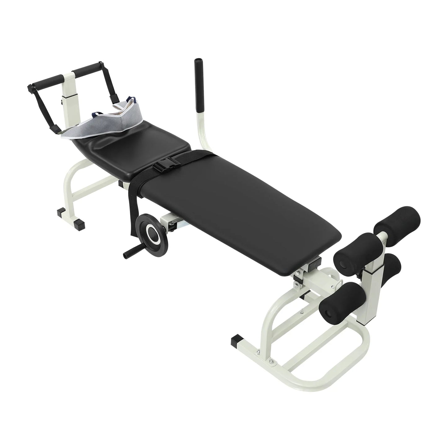 Inline Back Stretch Bench Cervical Traction Device With Handwheel