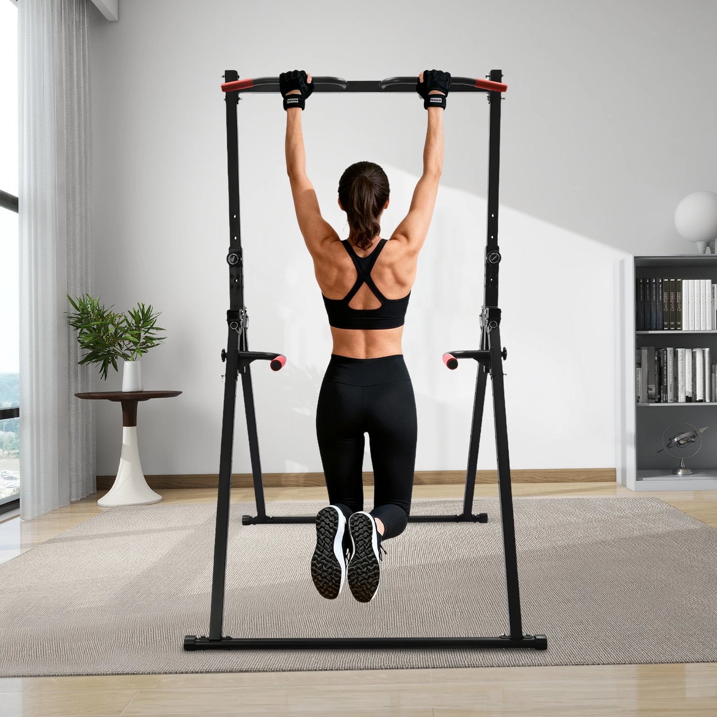 Adjustable Height Pull Up Bar Triangular Station 200kg Load Bearing