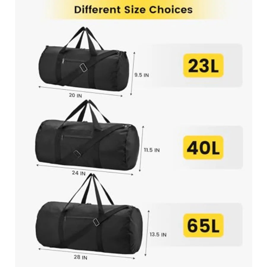 Foldable Duffel Bag For Travel And Gym With Inner Pocket