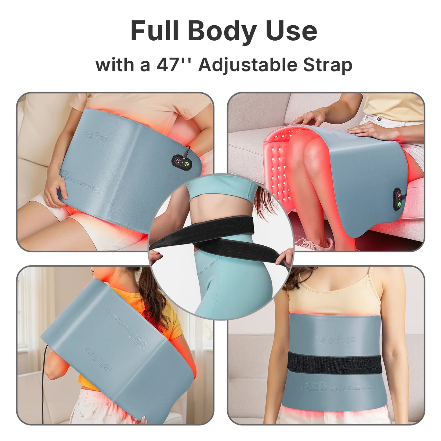 Hello Face Red Light Therapy Pad 660nm 850nm Near Infrared
