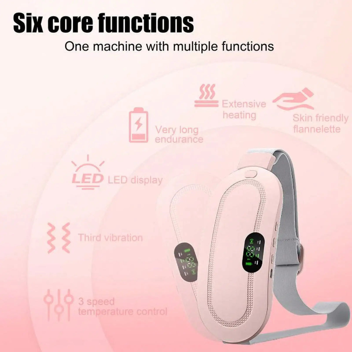 Menstrual Heating Pad Smart UterusWarmer Belt, Relief Waist Cramps VibratingAbdomina Wassager Uterus Warmer WaistMassager, Winter & New Year Gift, StockingFillers, Valentine's Day Gift