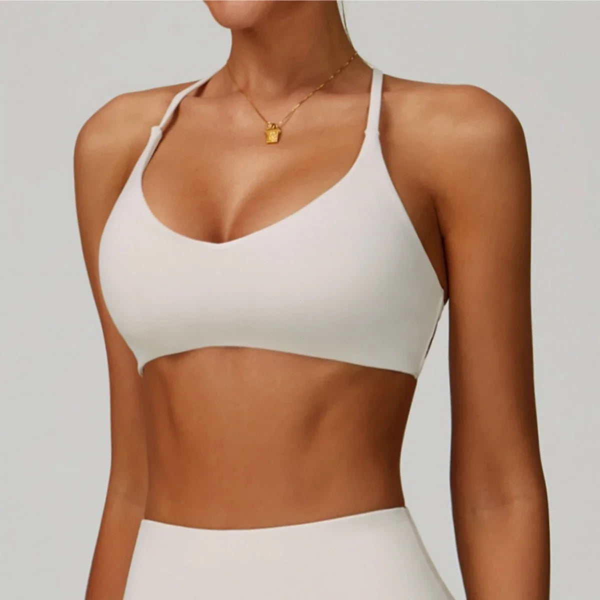 Cross Shoulder Straps Sports Bra Anti-Sweat Gym Top Women Yoga