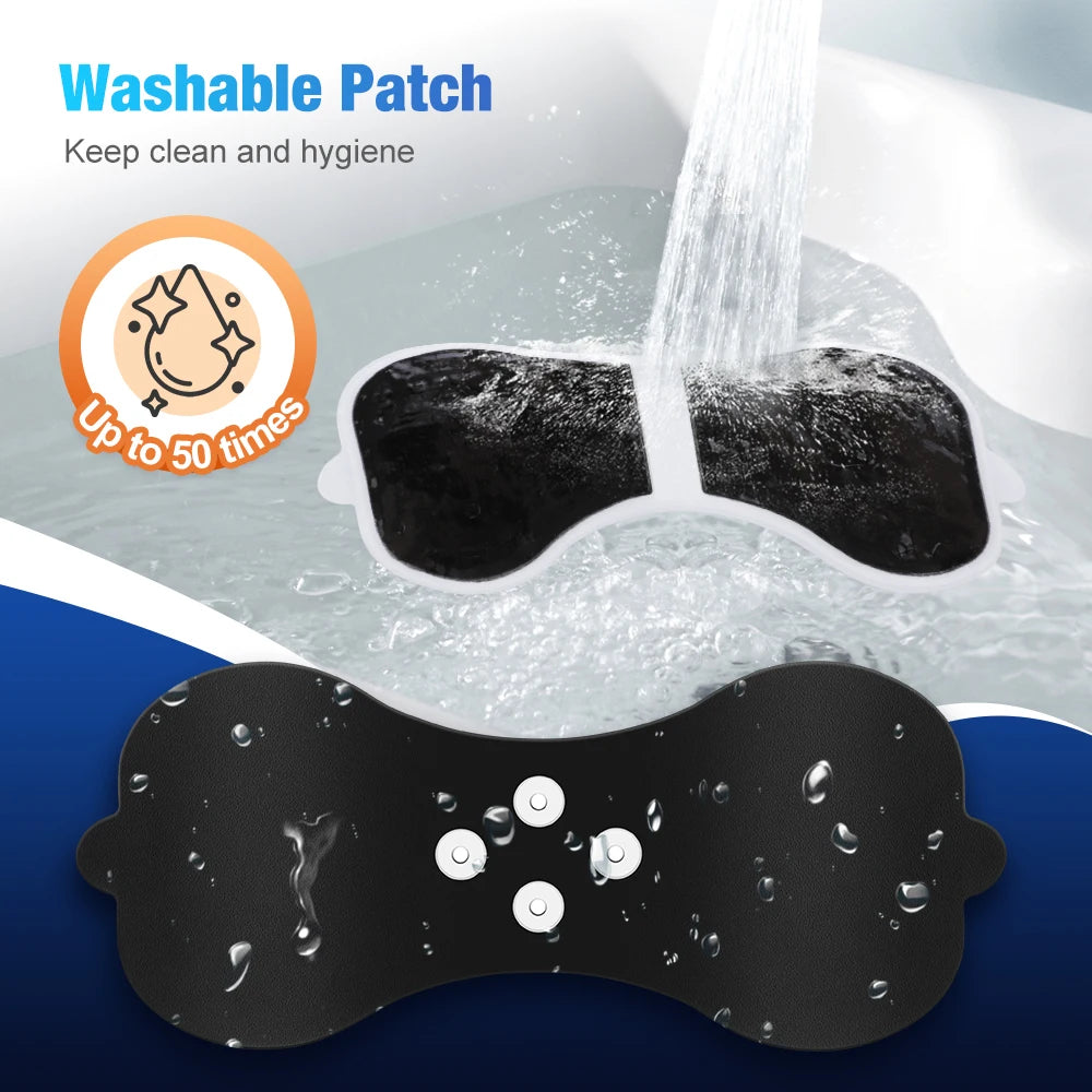 Neck Massager EMS 3 Heating19 Intensities Remote Control Mini Pulse Stimulator for Back Shoulder Waist Leg Arm Promotes Blood Circulation