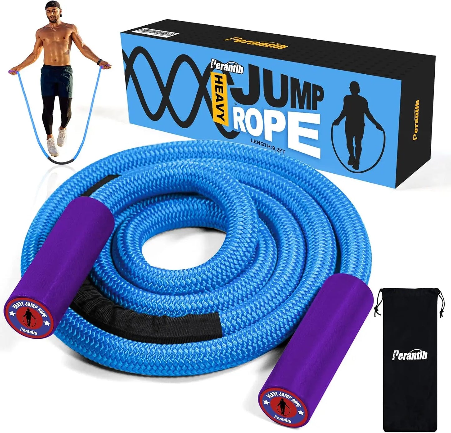 Heavy Jump Rope 2.7Lb Weighted With 360 Swivel For Fitness